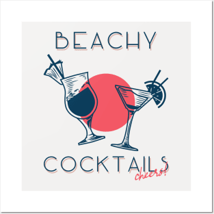 Aesthetic beachy cocktails Posters and Art